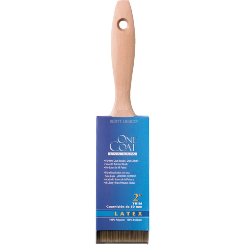 One Coat 100% Trim & Wall Brush, Polyester, Wood Handle, 2" Width Helyx Safety & Industrial Supplies