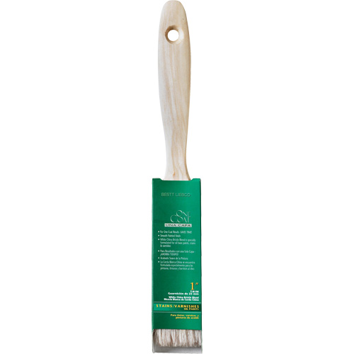 Pinceau pour murs et moulures One Coat, Soie blanche, Manche Bois, Largeur de 1" Helyx Safety & Industrial Supplies