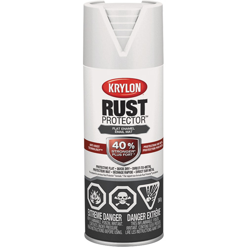 Peinture &agrave; &eacute;mail Rust Protector, Blanc, Tr&egrave;s mat, 12 oz, Canette a&eacute;rosol Helyx Safety & Industrial Supplies