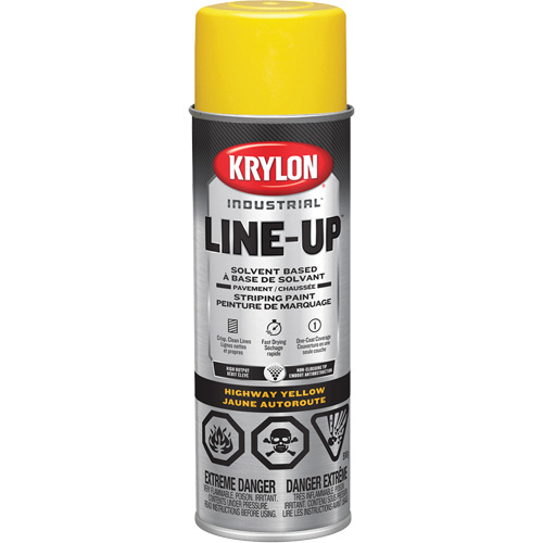 Professional Solvent-Based Marking Paint, Yellow, 18 oz., Aerosol Can Helyx Safety & Industrial Supplies