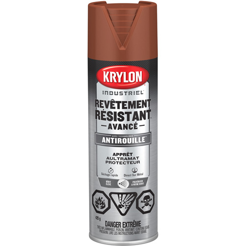 Tough Coat&reg; Advanced Paint with Rust Barrier Technology, Red Oxide Primer, Ultra-Flat, 425 g, Aerosol Can Helyx Safety & Industrial Supplies