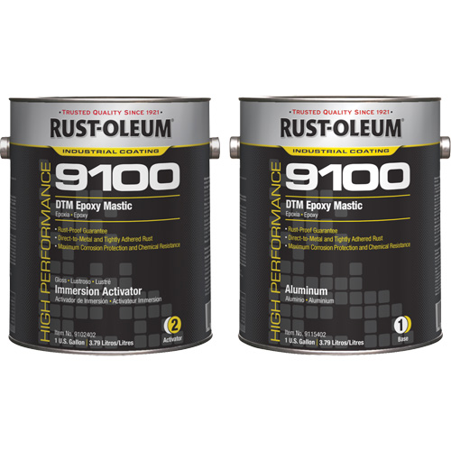 Ensemble de base et d'activateur pour mastic &eacute;poxy DTM du syst&egrave;me 9100, Aluminium, Gallon Helyx Safety & Industrial Supplies