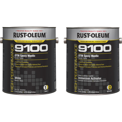 Ensemble de base et d'activateur pour mastic &eacute;poxy DTM du syst&egrave;me 9100, Blanc, Gallon Helyx Safety & Industrial Supplies