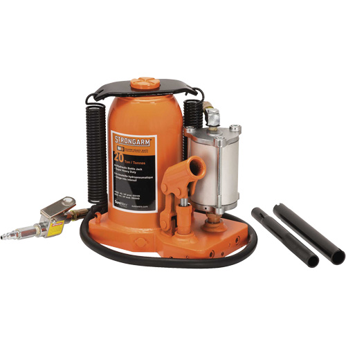 380C Cric-bouteille, 20 tonne(s), Air comprim&eacute;/hydraulique, 20-5/8" Hauteur &eacute;lev&eacute;e Helyx Safety & Industrial Supplies