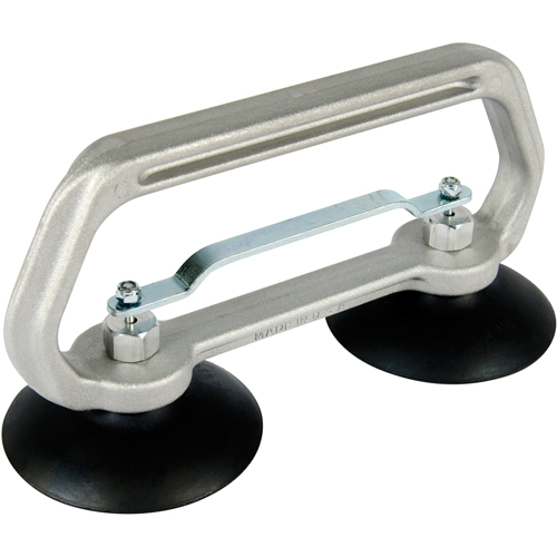 Appareils &agrave; ventouses - Ventouse double industrielle, 50 lb Capacit&eacute;, 4", Barre &agrave; tirer, 10" Longueur de la manche Helyx Safety & Industrial Supplies