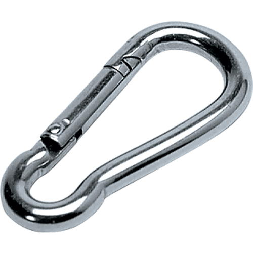 Mousqueton zingu&eacute;, 200 lb (0,1 tonne) Charge d'utilisation max., 1/8" Taille, 1/4" Oeil Helyx Safety & Industrial Supplies