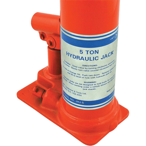 JHJ-5 Super Heavy-Duty Bottle Jack, 5 Ton(s), 15-3/8" Raised Height Helyx Safety & Industrial Supplies