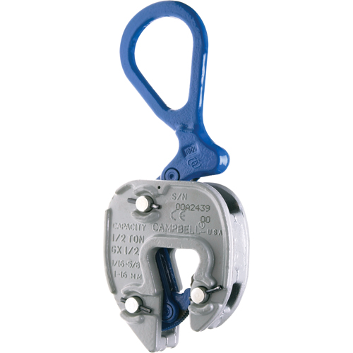 GX Lifting Clamps, 6000 lbs. (3 tons) Working Load Limit, 1/16" - 1" Jaw Opening Helyx Safety & Industrial Supplies