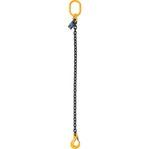 &eacute;lingues en chaîne, chaîne Calibre 80, Simple branches, crochets Oblong et &eacute;chappement, 5/8" x 5' Helyx Safety & Industrial Supplies