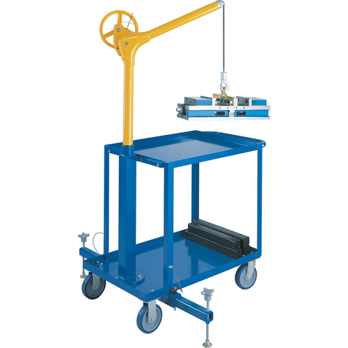 Tall Industrial Lifting Device with Mobile Cart, 500 lbs. (0.25 tons) Capacity Helyx Safety & Industrial Supplies
