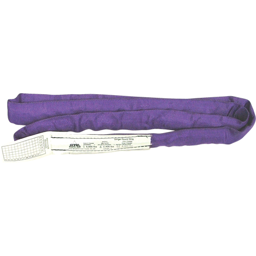 Round Slings, Purple, 2" W x 4' L, 3000 lbs. Vertical Load Helyx Safety & Industrial Supplies