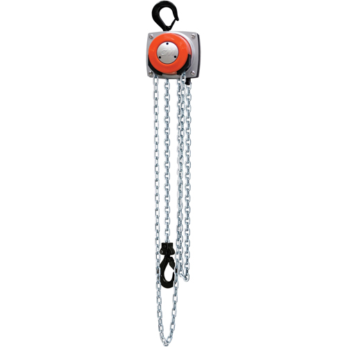 Hurricane 360° Chain Hoist, 15' Lift, 1000 lbs. (0.5 tons) Capacity, Steel Chain Helyx Safety & Industrial Supplies