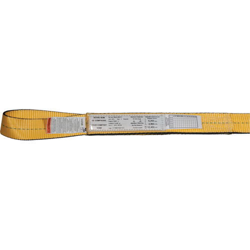 Nylon Slings, Single Ply, Double Eye, Type 3, 4" W x 3' L, 6200 lbs. Vertical Load Limit Helyx Safety & Industrial Supplies