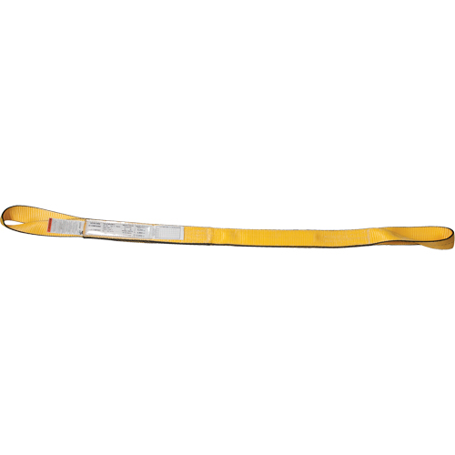 Polyester Slings, Double Ply, Twisted Eye, Type 4, 1" W x 3' L, 3100 lbs. Vertical Cap. Helyx Safety & Industrial Supplies