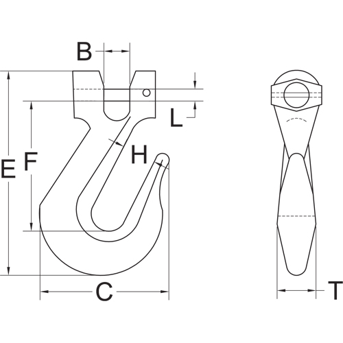 Clevis Grab Hook - Grade 70 Helyx Safety & Industrial Supplies