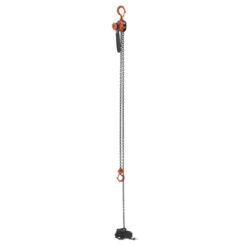 Mini palan &agrave; levier, Lev&eacute;e 15', Cabacit&eacute; 500 lb (0,25 tonne), Chaîne en Acier Helyx Safety & Industrial Supplies