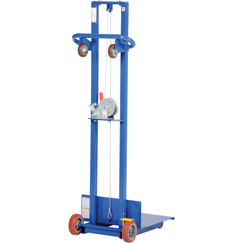 Empileur &agrave; plateforme, M&eacute;canisme Treuil manuel, Capacit&eacute; de 400 lb, Levage max de 58" Helyx Safety & Industrial Supplies