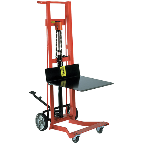 Hydraulic Platform Lift Stacker, Foot Pump Operated, 750 lbs. Capacity, 54" Max Lift Helyx Safety & Industrial Supplies