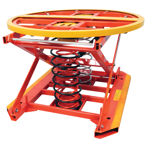 Spring Operated Pallet Positioner and Leveler, 43-1/2" L x 43-1/2" W, 4500 lbs. Cap. Helyx Safety & Industrial Supplies