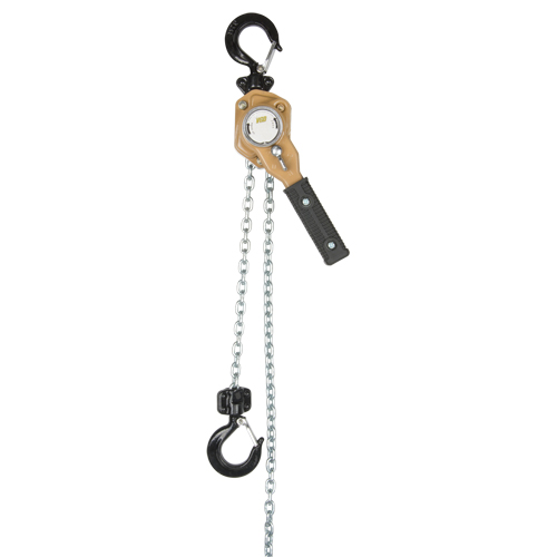 Heavy Duty Gold Series Lever Chain Hoist, 10' Lift, 500 lbs. (0.25 tons) Capacity, Alloy Steel Chain Helyx Safety & Industrial Supplies