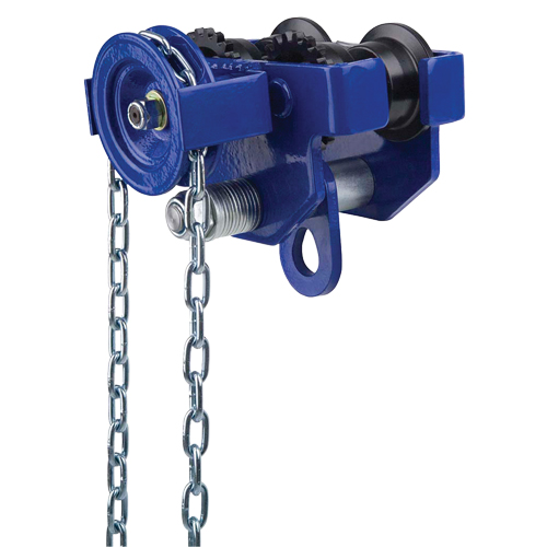 Geared Trolley, 2000 lbs. (1 tons) Capacity, 2-13/32" - 5" Helyx Safety & Industrial Supplies
