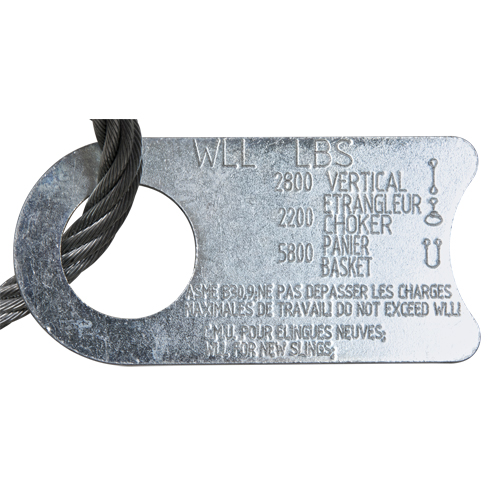 Wire Rope Lifting Sling - Eye & Eye Galvanized Helyx Safety & Industrial Supplies