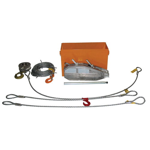 Tirfor&reg; Wire Rope Hoist TU32 Rescue Kit, 5/8" Wire Diameter, 8000  lbs. (4 tons) Capacity Helyx Safety & Industrial Supplies