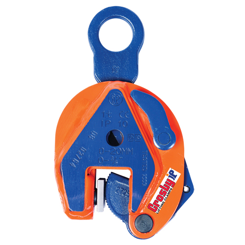 IP10 Vertical Lifting Clamp, 12000 lbs. (6 tons) Working Load Limit, 0" - 2" Jaw Opening Helyx Safety & Industrial Supplies