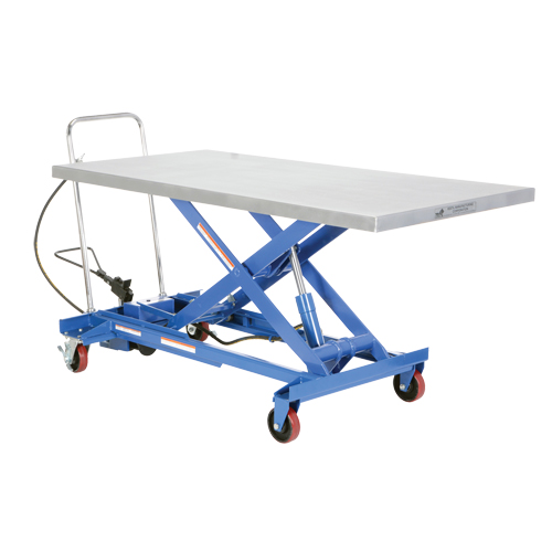 Table &eacute;l&eacute;vatrice &agrave; ciseaux hydraulique pneumatique, Acier, 63" lo x 31-1/2" la, Cap. 1000 lb Helyx Safety & Industrial Supplies