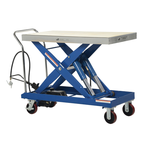 Pneumatic Hydraulic Scissor Lift Table, Steel, 47-1/2" L x 24" W, 2000 lbs. Cap. Helyx Safety & Industrial Supplies