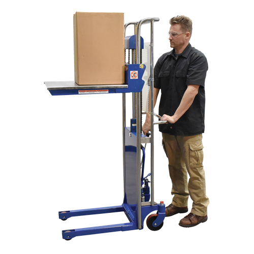 Hefti-Lift Load Stacker, Foot Pump Operated, 880 lbs. Capacity, 59" Max Lift Helyx Safety & Industrial Supplies
