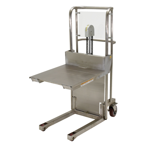 Hefti-Lift Load Stacker, Foot Pump Operated, 450 lbs. Capacity, 45-5/8" Max Lift Helyx Safety & Industrial Supplies