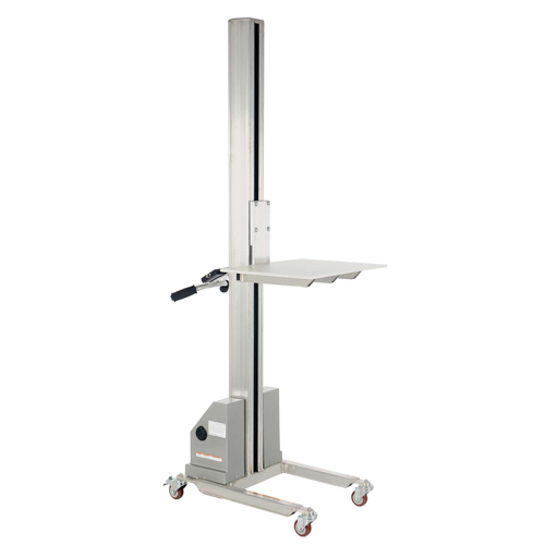 Quick Lift Stacker, Electric Operated, 125 lbs. Capacity, 72" Max Lift Helyx Safety & Industrial Supplies