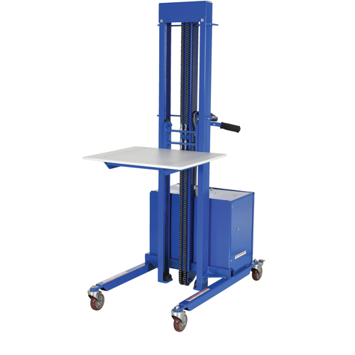 Quick Lift Stacker, Electric Operated, 400 lbs. Capacity, 57" Max Lift Helyx Safety & Industrial Supplies