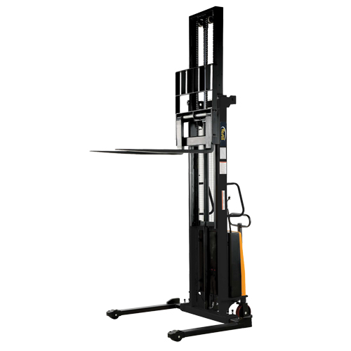 Fork Lift Stacker, Electric Operated, 2000 lbs. Capacity, 150" Max Lift Helyx Safety & Industrial Supplies