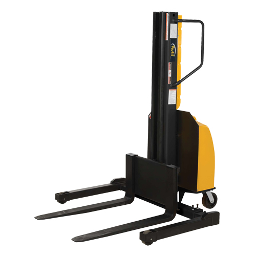 Gerbeur motoris&eacute; avec m&acirc;t &eacute;troit, Fonctionnement &eacute;lectrique, Capacit&eacute; 1500 lb, Lev&eacute;e max 98" Helyx Safety & Industrial Supplies