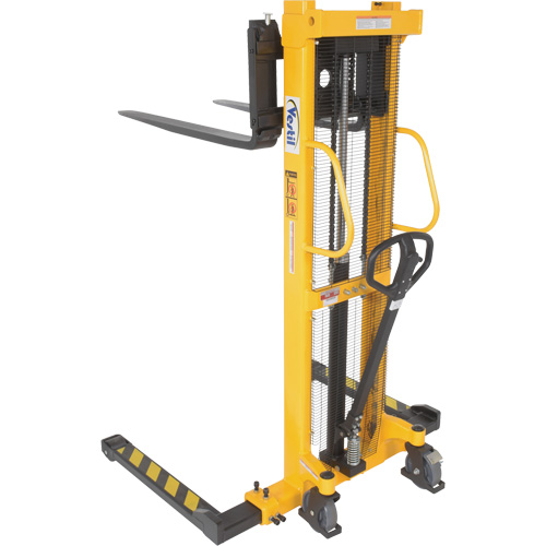 Manual Hydraulic Stacker, Hand Pump Operated, 2000 lbs. Capacity, 63" Max Lift Helyx Safety & Industrial Supplies