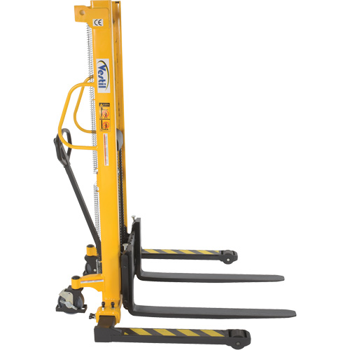 Manual Hydraulic Stacker, Hand Pump Operated, 2000 lbs. Capacity, 63" Max Lift Helyx Safety & Industrial Supplies