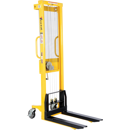 Manual Stacker, Hand Winch Operated, 770 lbs. Capacity, 60" Max Lift Helyx Safety & Industrial Supplies