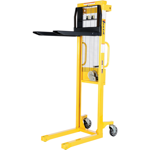 Manual Stacker, Hand Winch Operated, 770 lbs. Capacity, 60" Max Lift Helyx Safety & Industrial Supplies