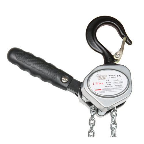 Mini Lever Hoist, 10' Lift, 550 lbs. (0.275 tons) Capacity, Zinc Plated Chain Helyx Safety & Industrial Supplies