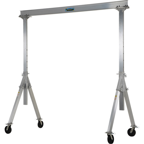 Adjustable Aluminum Gantry Crane, 8' L, 2000 lbs. (1 tons) Capacity Helyx Safety & Industrial Supplies
