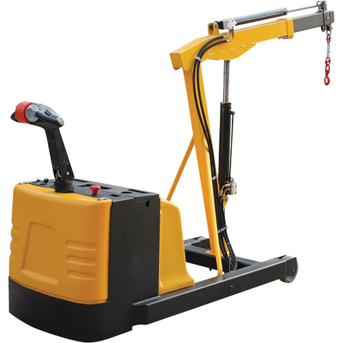 Electric Powered Floor Crane, 8.8' Lift, 1500 lbs. (0.75 tons), 44-1/4" Arm, 62-1/4" H Helyx Safety & Industrial Supplies