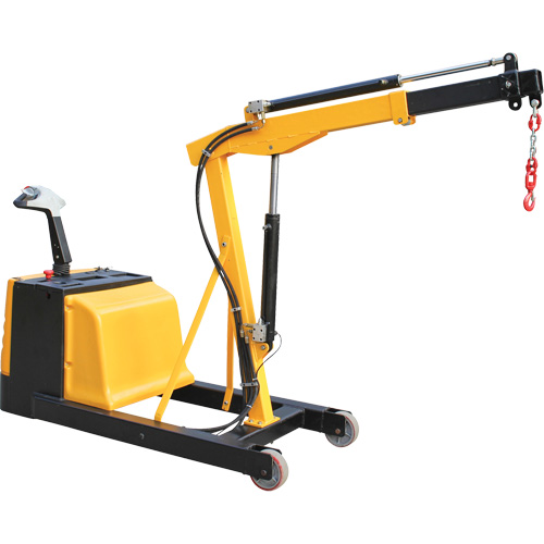 Electric Powered Floor Crane, 8.8' Lift, 1500 lbs. (0.75 tons), 44-1/4" Arm, 62-1/4" H Helyx Safety & Industrial Supplies