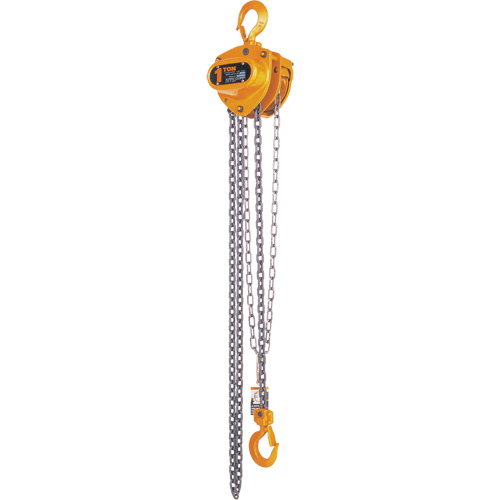 Palan &agrave; chaîne manuel Kito, Lev&eacute;e 15', Capacit&eacute; 2000 lb (1 tonne), Chaîne Acier Helyx Safety & Industrial Supplies
