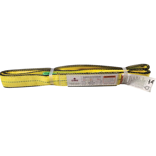 Polyester Web Sling, Double Ply, Twisted Eye, Type 4, 2" W x 8' L, 6400 lbs. Vertical Cap. Helyx Safety & Industrial Supplies