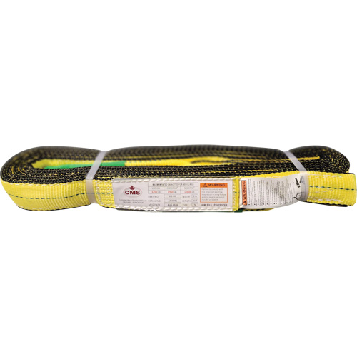 &eacute;lingue en sangle de polyester, Pli Double, Oeillets renvers&eacute;s, Type 4, 2" la x 20' lo, Capacit&eacute; verticale 6400 lb Helyx Safety & Industrial Supplies