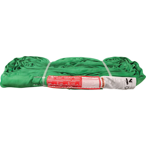 Polyester Round Sling, Green, 12' L, 6000 lbs. Vertical Load Helyx Safety & Industrial Supplies