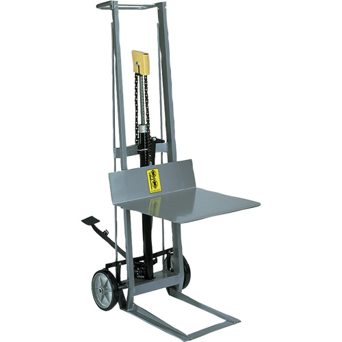 Hydraulic Platform Lift Stacker, Foot Pump Operated, 400 lbs. Capacity, 40" Max Lift Helyx Safety & Industrial Supplies