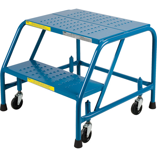 Escabeau roulant certifi&eacute; par la CSA, 2 marches, Largeur de la marche 22", Hauteur de la plateforme 19", Acier Helyx Safety & Industrial Supplies